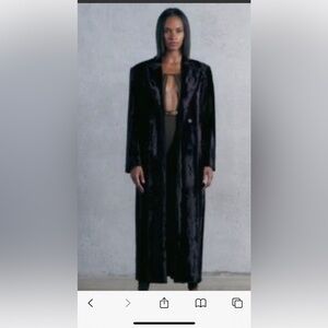 Frame black velvet duster, NWT